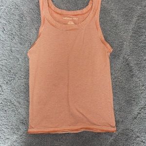 Orange striped tank top